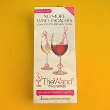 TheWand 8 Single Use Wine Purifiers Made in USA Removes Histamines+Sulfites