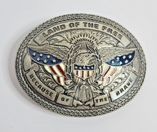 Nocona Men's Oval American Eagle Belt Buckle 37916 Land of the Free