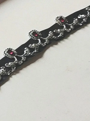 Collier De Soirée AGATHA ras De Cou Avec Faux Rubis Sertis - Photo 1/4