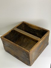 Chinese Vintage Rice Measure Basket Iron Decoration Brown Early 20th Century