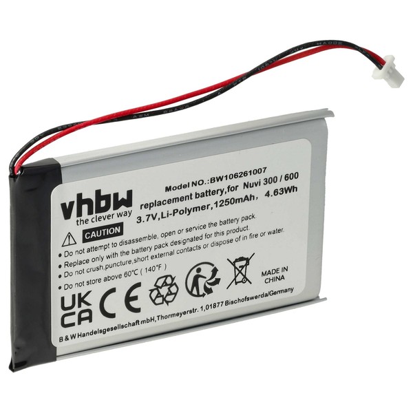 Akku FüR Garmin 361-00019-02 Navigation 1250Mah-image