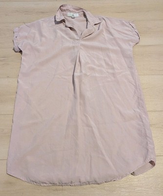 Thread And Supply Short Sleeve Light Pink Long Chic Top Size Small