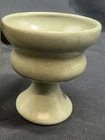 Vtg Haeger Pottery Sage Green Speckled Pedestal Footed Planter Urn Vase MCM