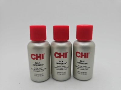 CHI Silk Infusion 0.5 oz Bottles x 3 for hair and skin Made in USA free shipping