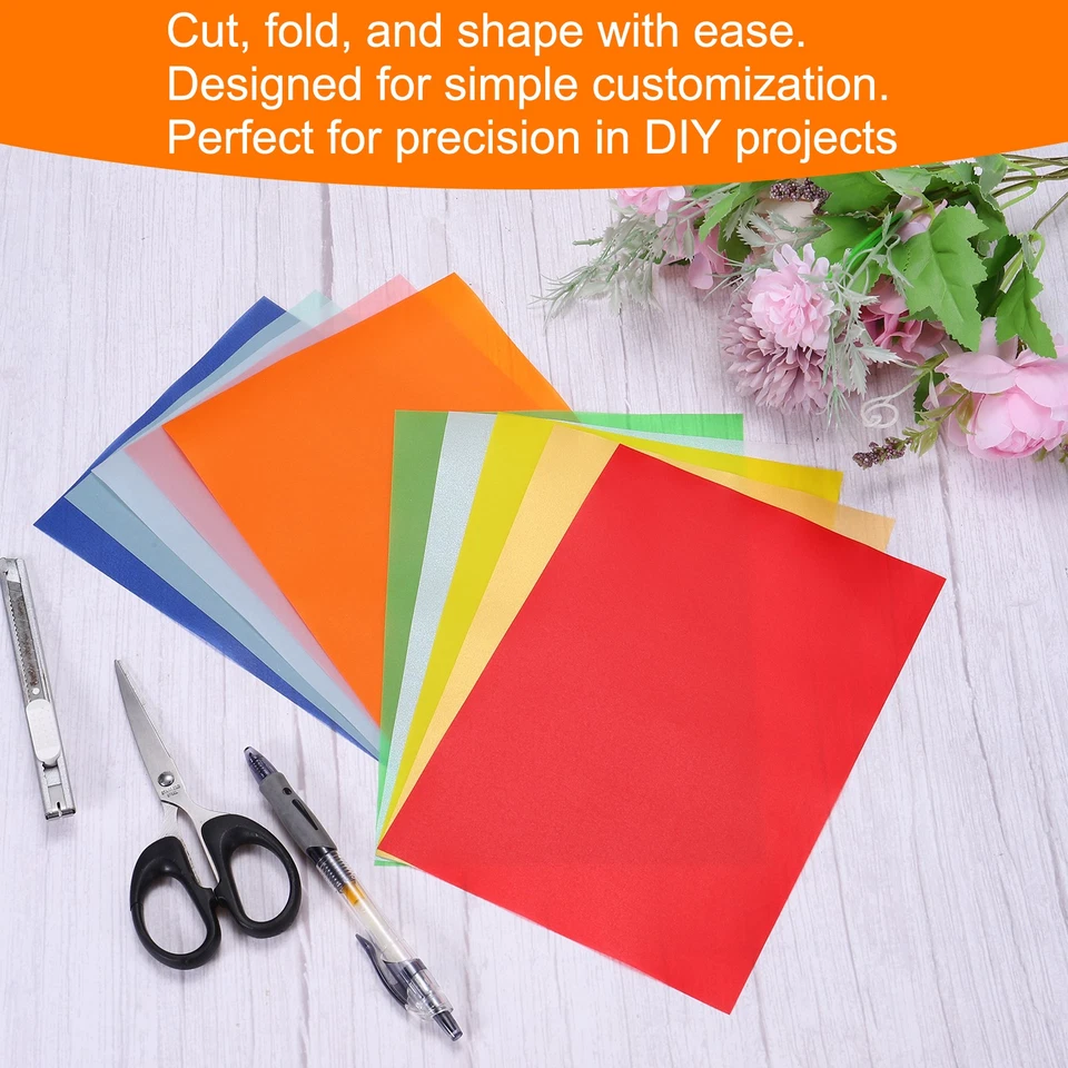 Colored Vellum Paper 40 Sheet Multicolor 8.3" x 5.9" Printable Vellum Paper Foto 4 de 4