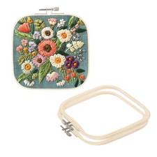 3 Pieces 6.3" x 6.3" Square Embroidery Hoops, Adjustable Cross Stitch Hoops Ring