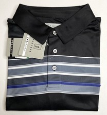 PGA Tour Pro Series Men s Polo Golf Shirt Large NWT Moisture Wicking Striped 68