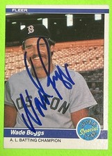 1984 Fleer WADE BOGGS Boston Red Sox In-Person Signed Autographed AUTO EX-EXMT