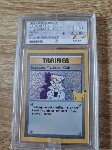 Imposter Professor Oak 73/102 Celebrations Classic Collection - Ace Grading 10