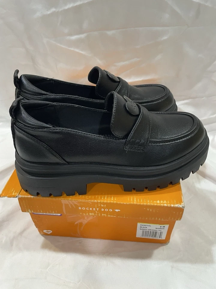 Rocket Dog Dandy Slip On Ladies Shoes Loafer Black Women's, Size 8 M - Image 4 of 4