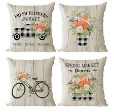 New In Package. Spring Throw Pillow Covers. Set Of 4. 20 X 20.