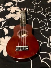 All Day Music 4 String Ukulele Model No. Ju110N-BR In Soft Case