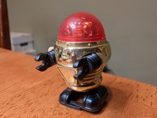 Vintage Tomy Robot Lost in Space Wind-Up 1977 Red Gold Works Excellent Condition