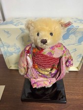 Steiff 677380 Checkered Peony Teddy Bear, 2012, Made in Japan, with stan QY60F0