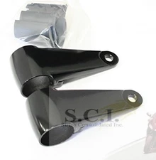 HONDA CB350 CB450 CM400  CB750 BLACK CAFE BRAT HEADLIGHT BRACKET EARS 66-35832