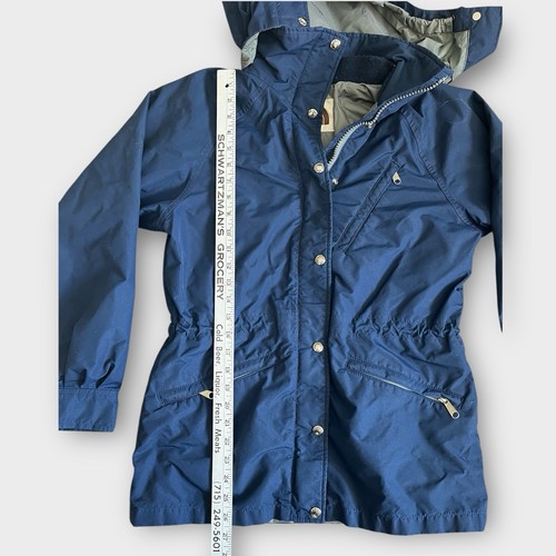VTG THE NORTH FACE Gore Tex Ladies MEDIUM Jacket Blue 80s USA Brown Label Coat - Picture 4 of 12