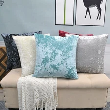 4PCS Crushed Velvet Decorative Throw Pillow Covers Gradient Square Cushion Cover