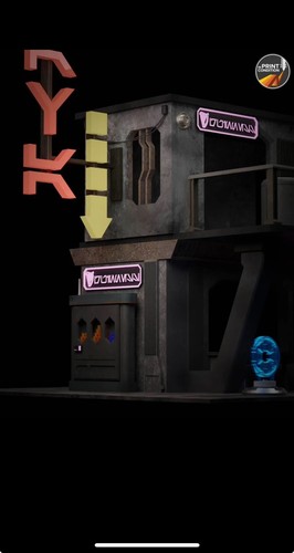 Concept Coruscant Building Diorama for 3.75 in (1:18) Figure - Picture 2 of 7
