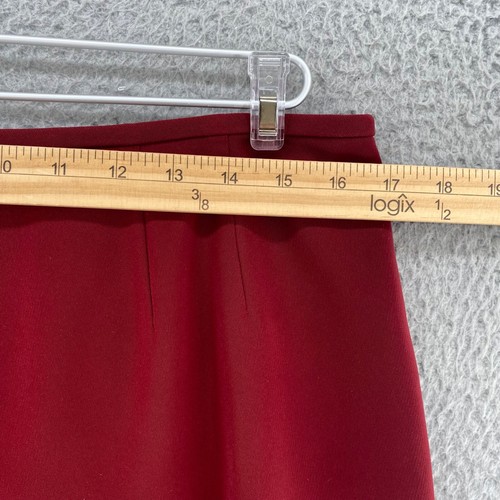 Kasper Skirt Womens 14 Petite Red Knee Length Straight Pencil Suit Office Work - Picture 6 of 10