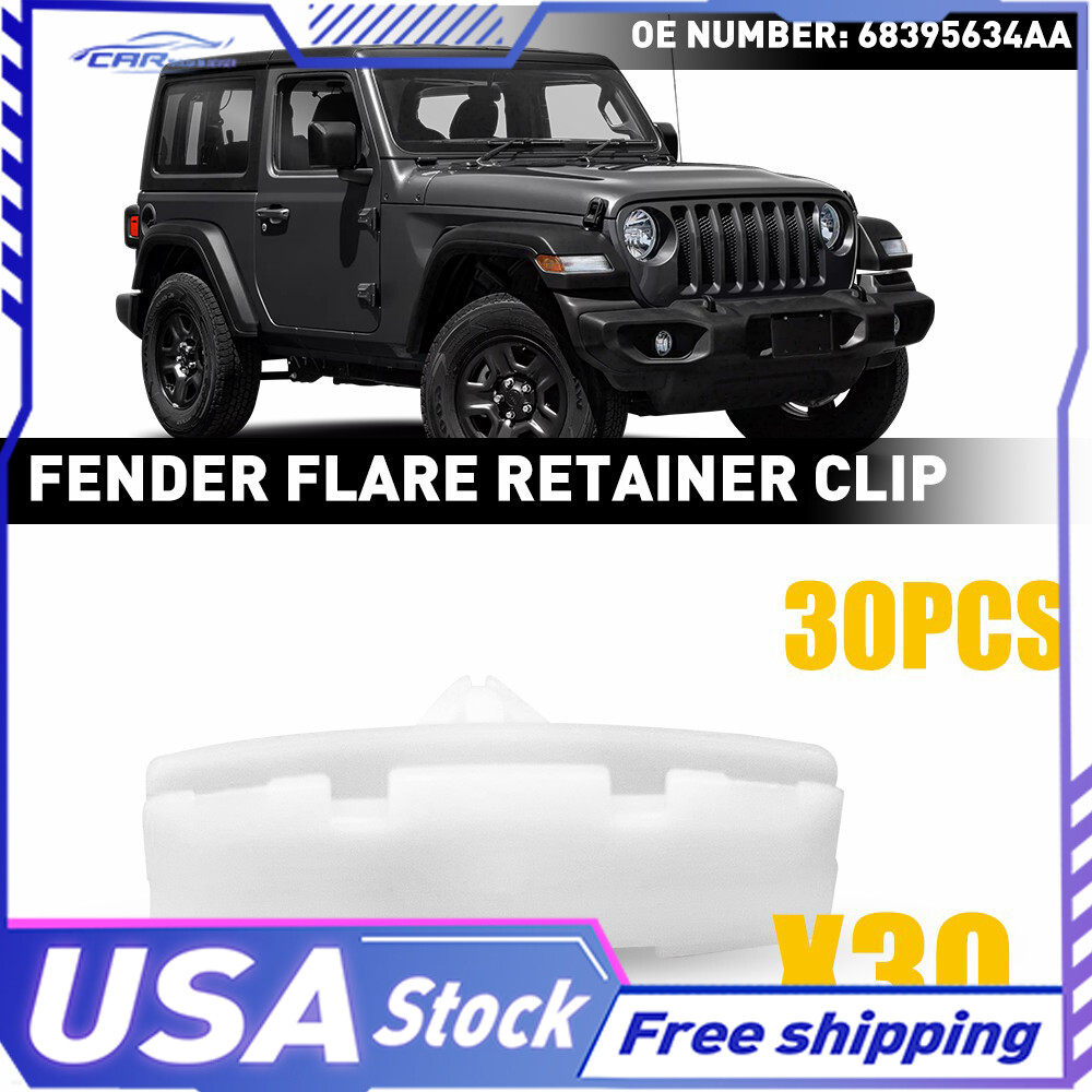 30pcs Fender Hardware Flare Clips Mounting Fit Wrangler Jeep 18-20 JL Gladiator