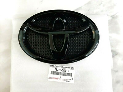 2018-2020 Toyota Hilux Revo Rocco Black Piano 19cm Logo Emblem