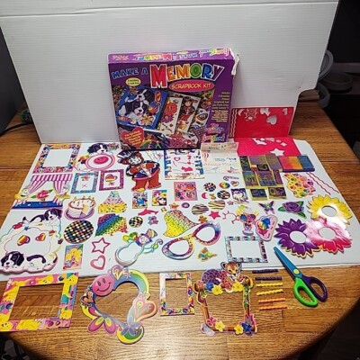 Lisa Frank Make a Memory Scrapbook Kit with Crazy Cutter Scissors Incomplete 