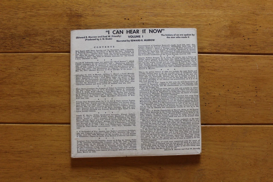 EDWARD R MURROW "I CAN HEAR IT NOW" 45RPM 7" x3 EP VINYL VG+ CHRONICLE OF WAR Foto 3 de 4