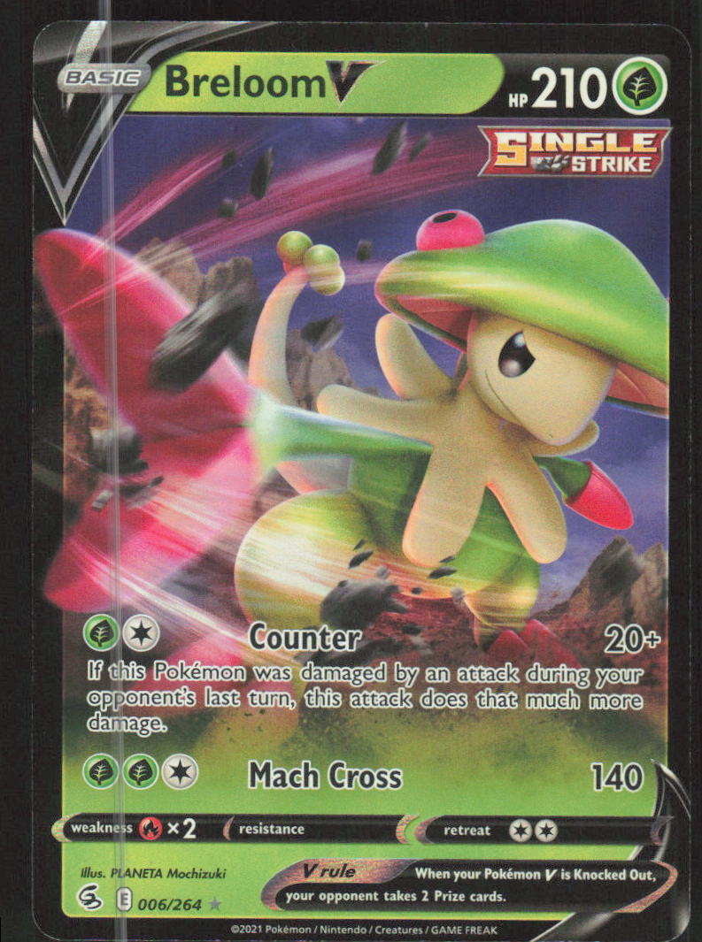 Pokemon TCG SWSH08: Fusion Strike #006/264 Breloom V NM