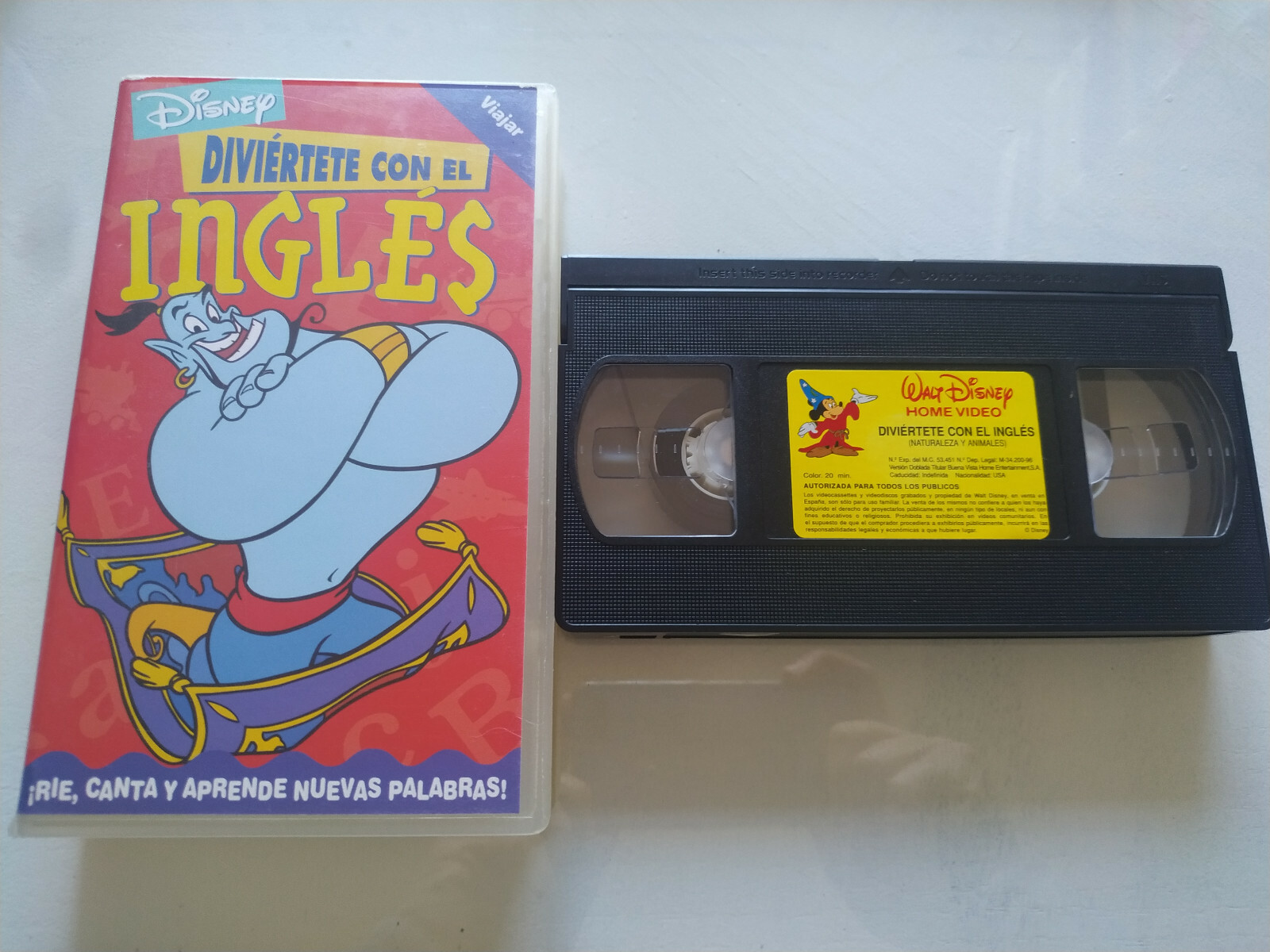 Divertete Con El Ingles 1997 Rie Canta WALT DISNEY VHS Cinta Tape Español - 3T