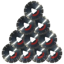 10Pk-6" Husqvarna Soff-Cut RED Color Diamond Blade Green Concrete +3 SKID PLATE