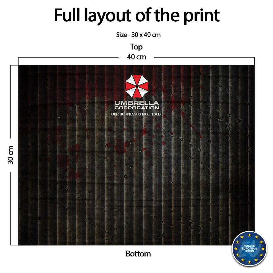 Washable Fabric Face Cover Neck Gaiter Umbrella Corporation Design EU Made - Image 4 of 4