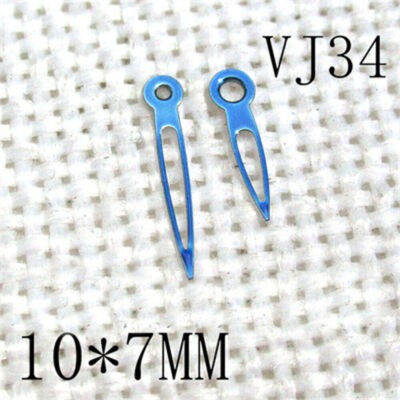 10x7mm Blue Plated Hollow 2 Hand Watch Hands for Hattori Epson TMI VJ34 Movement