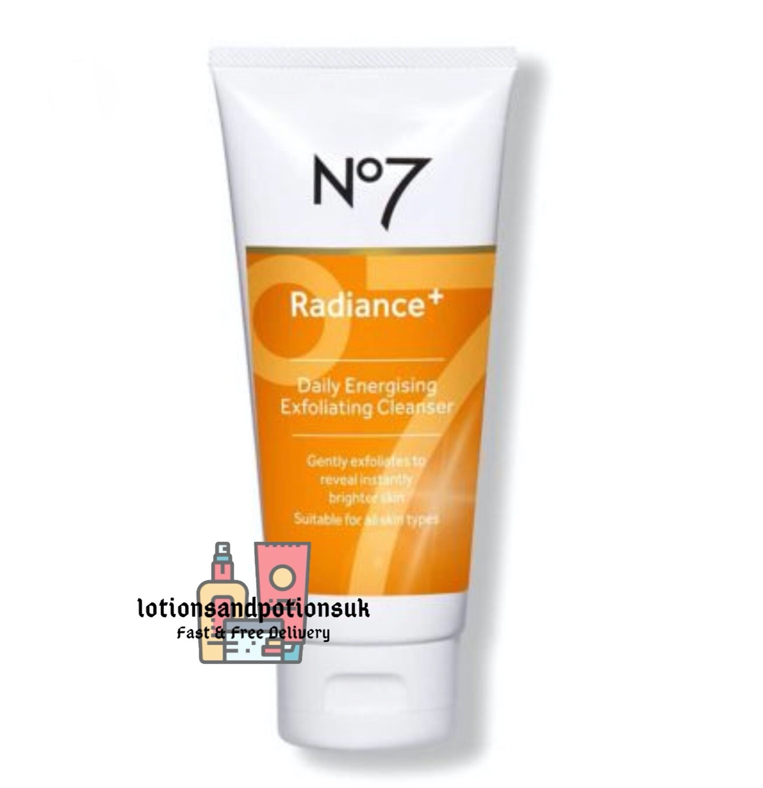 No7 Radiance+ Daily Energising Exfoliating Cleanser 100ml