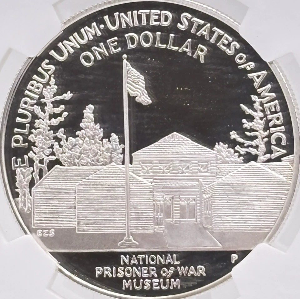 1994 P $1 National Prisoner of War Museum Silver Dollar PF 69 Ultra Cameo #13352 - Image 3 of 4