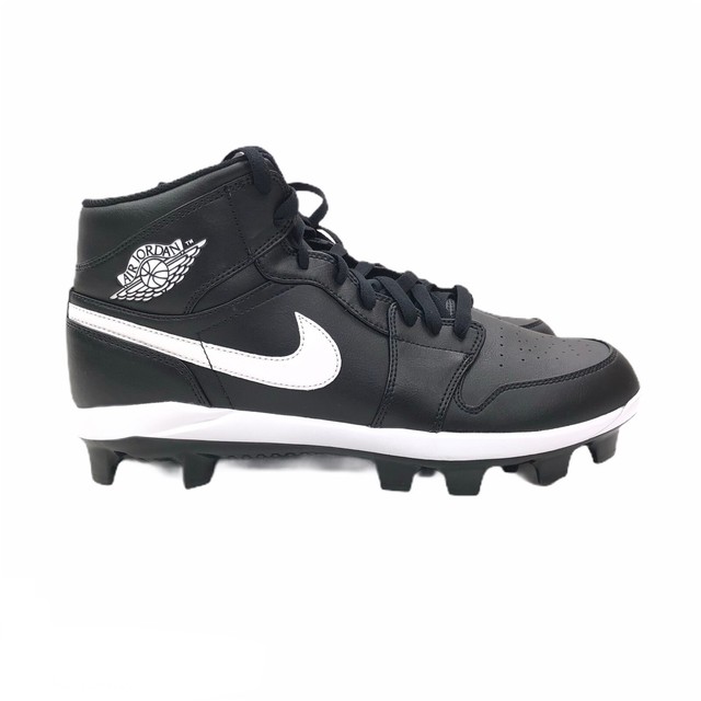 Nike Air Jordan 1 Retro MCS Baseball Cleats Men's Size 11.5 Black