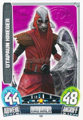 Force Attax Movie Cards 3 125 - UTAPAUN KRIEGER - Pau'aner - Die Republik