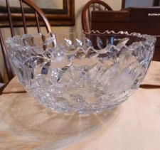 ABP American Brilliant Period HandCut Exquisite Crystal Bowl Flowers & Starburst