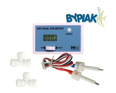 Di Water Monitor Inline Dual TDS In-line Monitor RO DI Water Tester HM Digital DM-1 Meter 1/4 ...