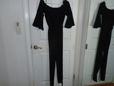 Eliza J. Black Off The Shoulder Pant Romper Jumpsuit Size 6