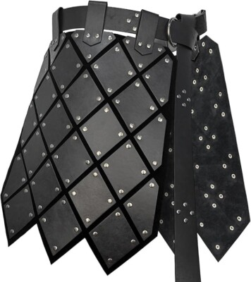 #ad HiiFeuer Medieval Faux Leather Thigh Armor Retro Double Faulds Waist Armour $25.00