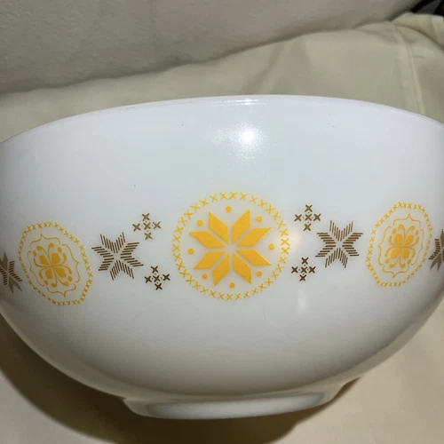 Vintage Pyrex 4 QT Town and Country Pattern 444 Cinderella Nesting Mixing Bowl