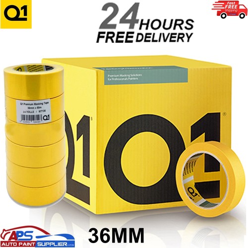 Q1 PREMIUM AUTOMOTIVE MASKING TAPE 110c Box of 1.5" Inch 36mm x 50m 24 Rolls eBay