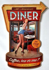 Insegna da muro in metallo targa decorativa vintage 40 x 60 cm retrò ristorante