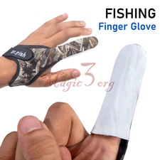 2pcs Surf Fishing Casting Gloves Single Finger Protector Line Non-slip Elastic 