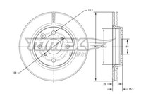 Tomex Brakes 2X Bremsscheibe Vorne BelüFtet FüR Toyota Aygo CitroëN C1 Ii WNB1