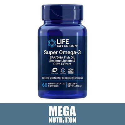 Life Extension Super Omega-3 Epa / Dha + Sesam Lignanen & Olive 60 Enteric