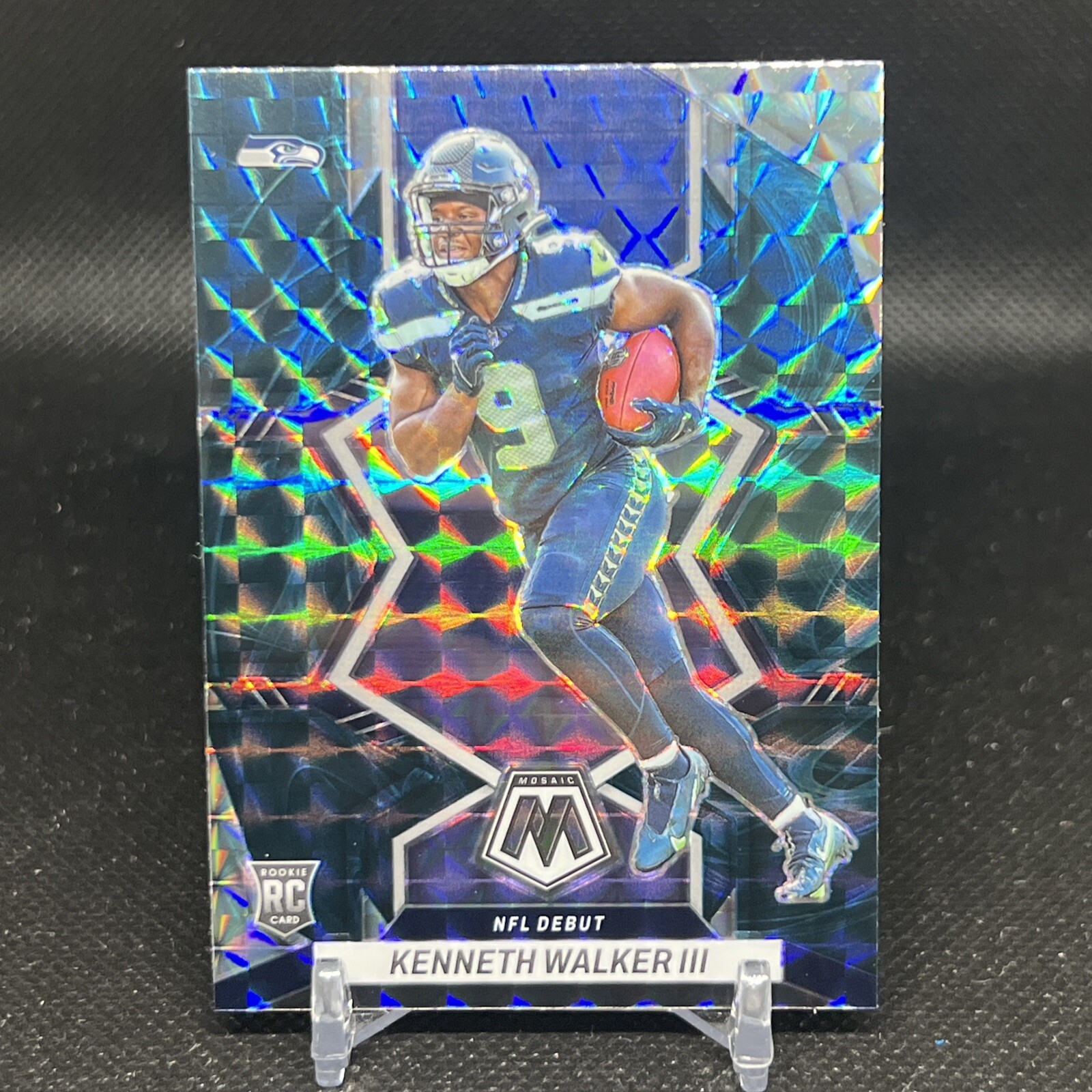 KENNETH WALKER III 2022 Mosaic GENESIS NFL Debut ROOKIE RC #284 SeahawksSSP