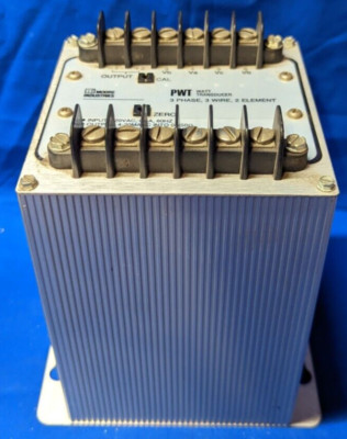 MOORE INDUSTRIES WATT TRANSDUCER PWT/120AC,5A/4-20MA/2 3 PHASE 3 WIRE
