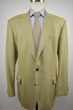 1995-2004 Corbin Platinum Light Brown Herringbone 3 Roll 2 Sport Coat Size: 42L