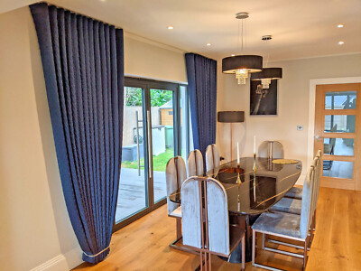 WAVE CURTAINS SET SIZES & WAVE CURTAIN TRACK SYSTEM - WALL OR CEILING FIX